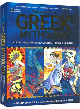 美国国家地理 希腊神话故事 英文原版进口图书 科普读物 National Geographic Treasury of Greek Mythology 全彩插画 精装大开本