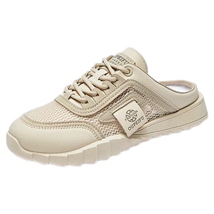 品牌网面透气踩屎感孕妇凉拖鞋女夏季外穿2026新款懒人一脚蹬半拖