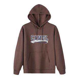 骆驼运动卫衣男女款薄绒26春季套头衫长袖宽松情侣连帽卫衣潮