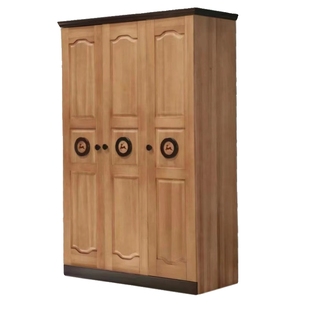 全实木两门衣柜儿童衣柜三门衣橱实木储物柜简约四门衣柜衣帽间柜