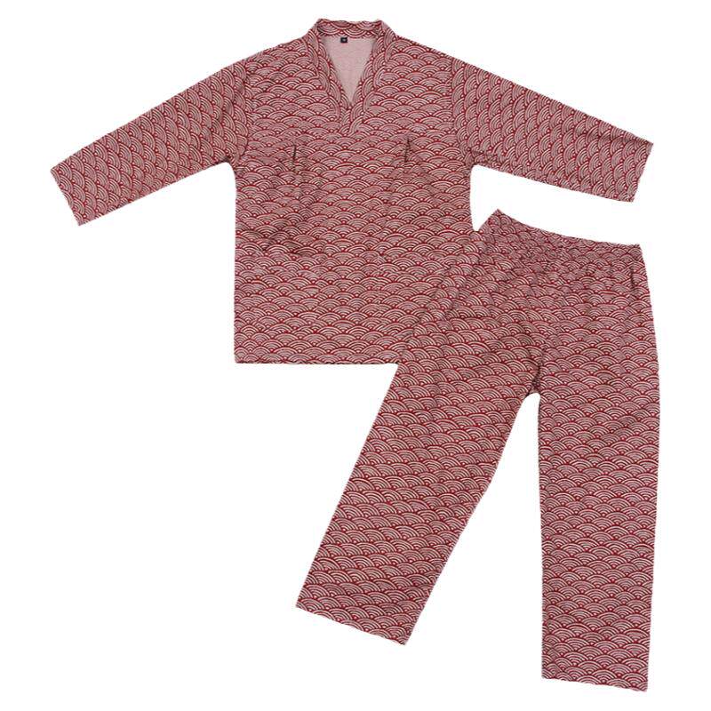 2020款儿童浴服男女童长款睡衣汗蒸服亲子套装长袖长裤家居服三口