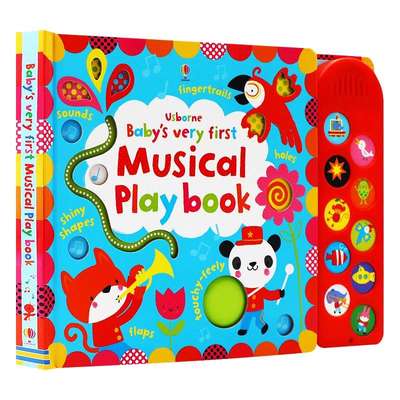 幼儿纸板触摸发声翻翻书 音乐 英文原版绘本 Baby's Very First Touchy Feely Musical Playbook 英文版幼儿英语启蒙书籍 Usborne