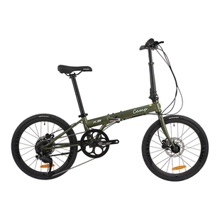 CAMP坎普K9折叠自行车9速油碟铬钼钢折叠车车架便携通勤代步车