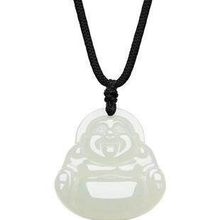周六福旗舰店和田玉吊坠男女福气佛公玉坠白玉玉石挂件新年礼物