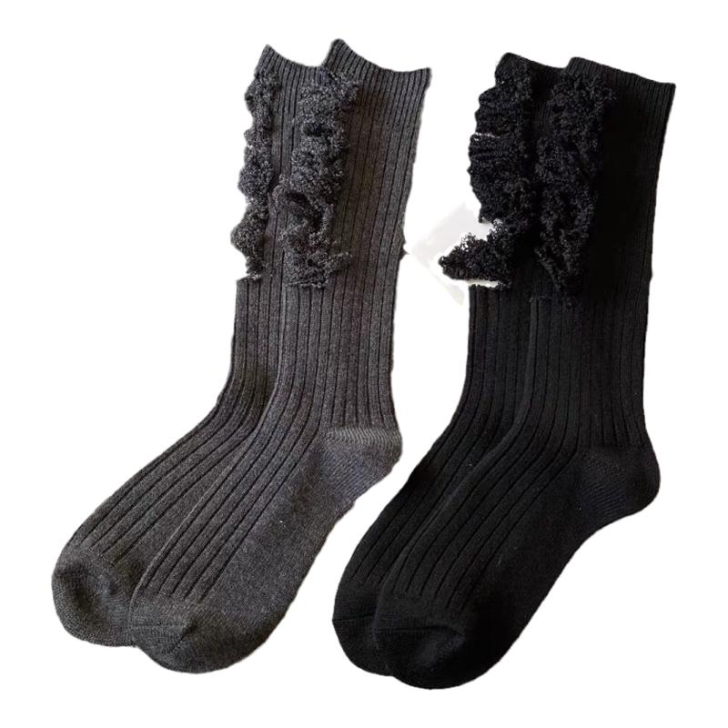 袜子女同款ins玛吉拉破洞乞丐袜走秀款春夏款高筒堆欲梦小姐