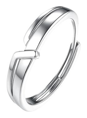 EBYG骑士荣耀男戒莫比乌斯环潮牌ins小众设男士开口可调节素戒