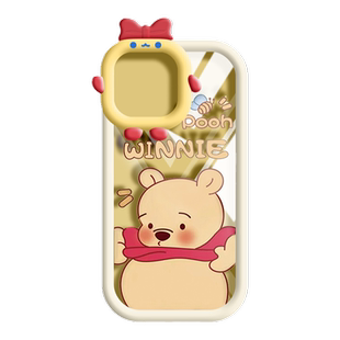 可爱维尼熊适用于红米k50手机壳k50pro卡通k40小怪兽k30i软红米note11tpro硅胶note10男note9女5g情侣全包套