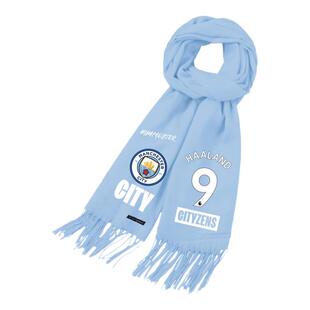 24-25赛季曼城队哈兰德德布劳内足球迷围巾男女加油助威围脖披肩