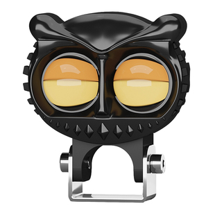 电动车超亮LED大灯摩托车三轮车外置强光透镜射灯12V电瓶前灯铺路