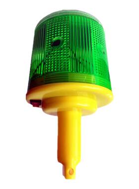 led太阳能警示灯绿色施工路障