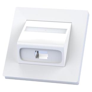 奥卡斯斜口光纤面板网络插座万兆单SC双工LC电脑耦合器86型面板