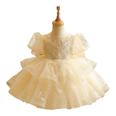 生日礼服森系百天蛋糕连衣裙高定