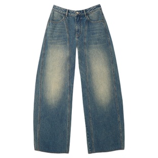 H·GENTEEL荷高2025夏装女时尚休闲含棉通勤弯刀牛仔裤女