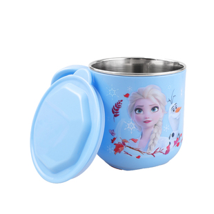 迪士尼冰雪奇缘艾莎儿童不锈钢水杯家用防摔女生学生杯子260ml