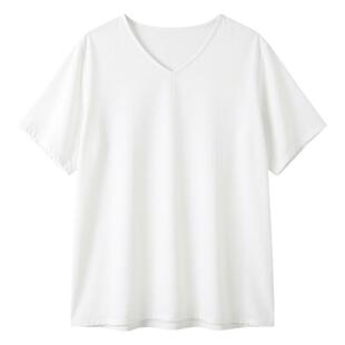 宽松女装夏季上衣短袖V领大码中长绵绸简约纯色T恤打底衫百搭