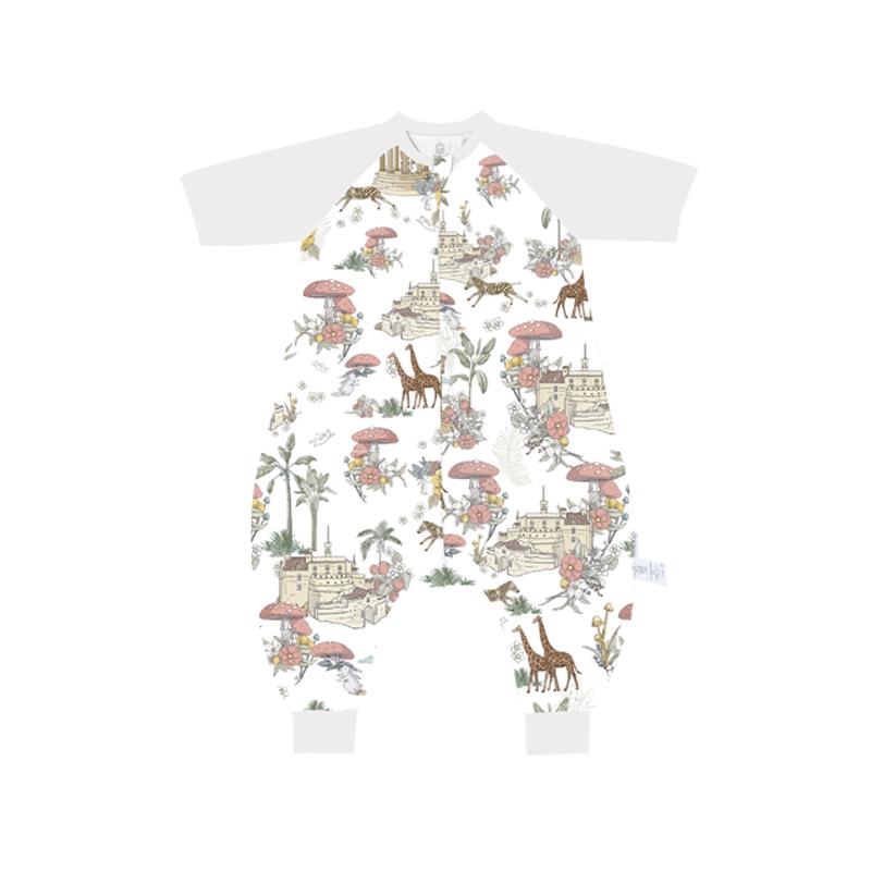721星球婴幼儿睡袋竹棉七分袖双层纱夏季宝宝分腿薄款儿童防踢被
