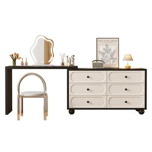 咏楠梳妆台卧室简约现代小户型可伸缩斗柜梳妆台一体化妆台化妆桌