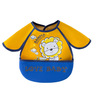 宝宝罩衣口水巾吃饭围兜防水无袖儿童罩衣围嘴小飞袖【依生象宝】