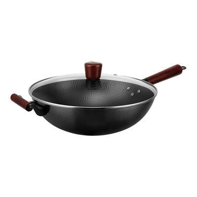 苏泊尔无涂层锤纹老式传统铁锅