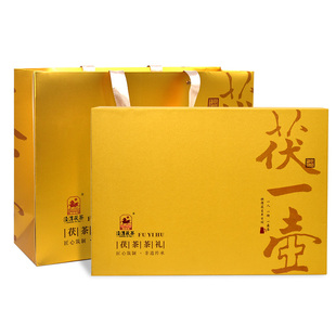 泾渭茯茶陕西西安特产黑茶泾阳金花茯砖茶贡福尊品焖壶茯一壶礼盒