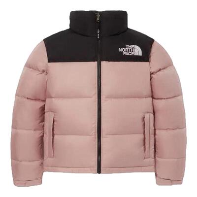 THE NORTH FACE/北面1996 韩版鹅绒立领羽绒服黑粉色 NJ1D-Q85E