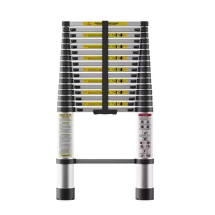 加厚铝合金梯子8米伸缩梯一字折叠直梯家用升降阁楼铝梯工程便携