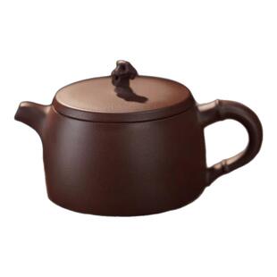 天福茗茶 彼物紫砂竹石井栏壶宜兴紫砂壶单壶泡茶壶名家监制120ml