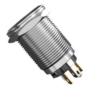 ZLQ卓朗齐19MM螺纹加长22.5MM金属按钮开关适合加厚设备安装固定