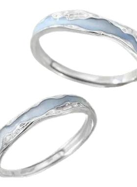 【浪漫夜光戒指】纯银情侣对戒