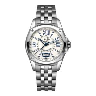 英纳格Enicar瑞士手表雪巴系列天文台认证钢带机械男表