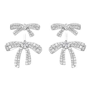 何方HEFANG珠宝双层蝴蝶结耳环陈都灵张予曦轻奢优雅高级感原创女