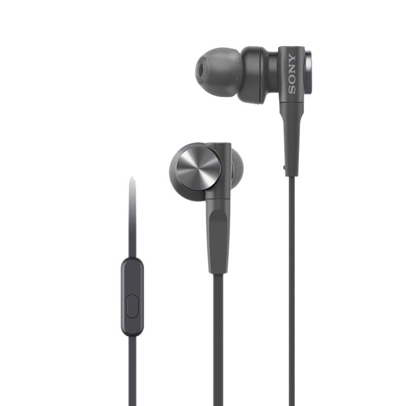 Sony/索尼 MDR-XB55AP入耳式重低音降噪有线耳机带麦高音质耳塞