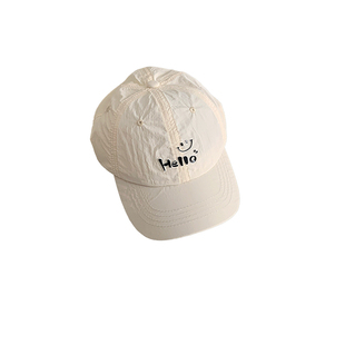 儿童棒球帽薄款透气速干女孩宝宝夏季遮阳鸭舌帽子春秋太阳帽男童