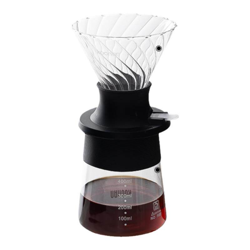 koonan玻璃聪明杯 手冲咖啡滤杯咖啡分享壶浸泡咖啡过滤器具套装
