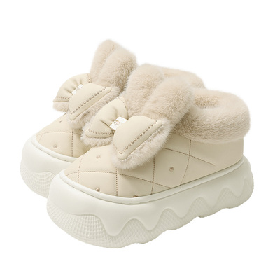 蝴蝶结儿童棉拖鞋女童冬季2025