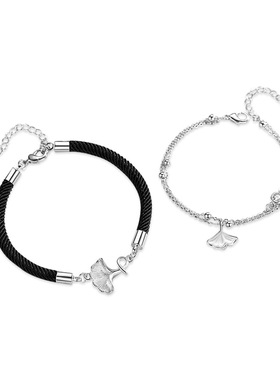 纯银情侣手链一对好物手绳情人节