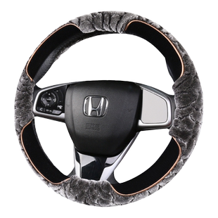 适用于本田思域方向盘套十代雅阁凌派xrv缤智crv皓影冬季毛绒把套