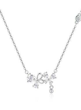 999纯银梦幻蝴蝶项链女