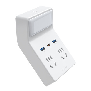 多功能插座带小夜灯夜间婴儿喂奶卧室睡眠灯插板床头灯插电式壁灯