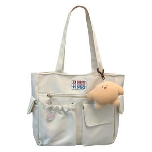 ins风纯色简约百搭包包手拎包 大学生上课通勤单肩包大容量托特包