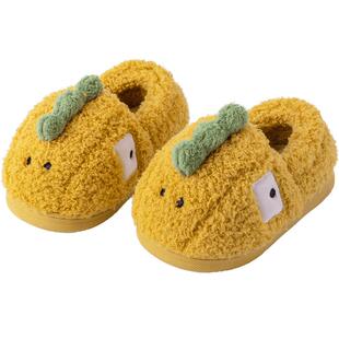 儿童棉拖鞋男童冬卡通恐龙室内包跟拖鞋保暖家居冬季宝宝棉鞋男冬