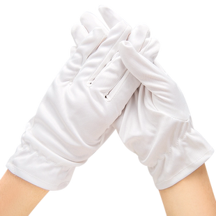 无尘布手套超细纤维防尘防护手套舒适透气白盘珠礼仪无尘室手套