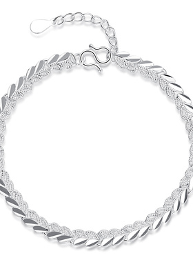 心心相印999纯银ins小众设计手链