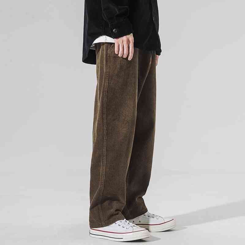 it neith BIAS秋冬季厚款宽松直筒灯芯绒休闲裤男士百搭复古工装