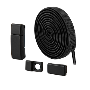 鞋带懒人鞋带免系鞋带绳男款女扁儿童免绑弹力松紧黑白卡扣固定器