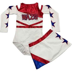 儿童啦啦操演出服拉拉队表演服女舞蹈服运动会健美操竞技比赛服装