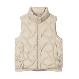 羽绒马甲女款2025新款秋冬外穿高端时髦洋气轻薄内胆保暖马夹背心