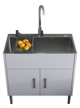 厨房洗碗池一体加厚洗水槽一体柜