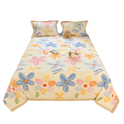 四季通用牛奶绒毛毯冬季