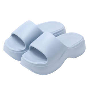 名创优品松糕厚底拖鞋eva外穿女2026新款夏高级感小个子高跟凉拖